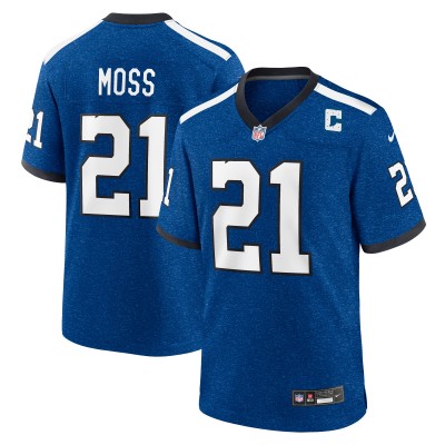 Игровая джерси Zack Moss Indianapolis Colts Nike Indiana Nights Alternate Game - Royal