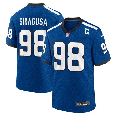 Indianapolis Colts Tony Siragusa Nike Blue Retired Player Alternate Game Jersey