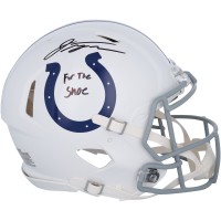 Jonathan Taylor Indianapolis Colts Autographed Fanatics Authentic Riddell Speed Authentic Helmet with For the Shoe Inscription