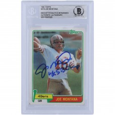 Joe Montana San Francisco 49ers Autographed 1981 Topps Series 1 #216 Beckett Fanatics Witnessed Authenticated Rookie Card with 4X SB Champ Inscription
