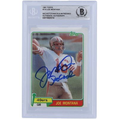 Joe Montana San Francisco 49ers Autographed 1981 Topps Series 1 #216 Beckett Fanatics Witnessed Authenticated Rookie Card with Joe Cool Inscription