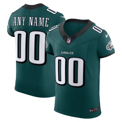 Именная игровая джерси Philadelphia Eagles Nike Team Vapor F.U.S.E. Elite Custom - Midnight Green