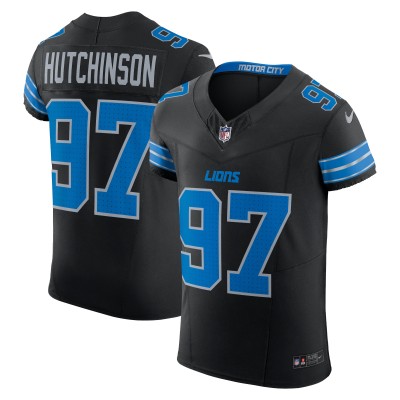 Игровая джерси Detroit Lions Aidan Hutchinson Nike Black Alternate Vapor F.U.S.E. Elite