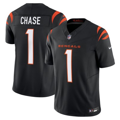 Джерси Cincinnati Bengals JaMarr Chase Nike Black Vapor F.U.S.E. Limited