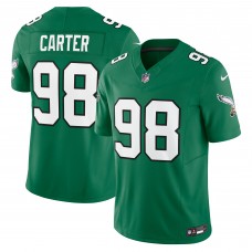 Игровая джерси Jalen Carter Philadelphia Eagles Nike Alternate Vapor F.U.S.E. Limited - Kelly Green