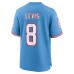 Игровая джерси Will Levis Tennessee Titans Nike Oilers Throwback Player Game - Light Blue