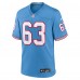 Игровая джерси Mike Munchak Tennessee Titans Nike Oilers Throwback Retired Player Game - Light Blue