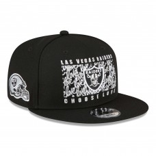 Бейсболка Las Vegas Raiders New Era x Ruben Rojas Black Choose Love Square 9FIFTY Snapback