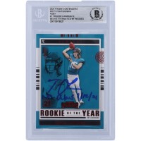 Trevor Lawrence Jacksonville Jaguars Autographed 2021 Panini Contenders ROY Contenders Ruby #ROY-TLR Beckett Fanatics Witnessed Authenticated Rookie Card with NFL Debut 9/12/21 Inscription