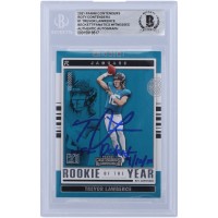Trevor Lawrence Jacksonville Jaguars Autographed 2021 Panini Contenders ROTY Contenders #ROY-TLR Beckett Fanatics Witnessed Authenticated Rookie Card with NFL Debut 9/12/21 Inscription
