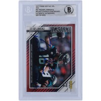 Trevor Lawrence Jacksonville Jaguars Autographed 2021 Panini Instant Red Variation #66 #/99 Beckett Fanatics Witnessed Authenticated Rookie Card with 1st NFL Win 10/17/21 Inscription