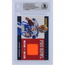Aaron Rodgers Green Bay Packers Autographed 2013 Panini Fathers Day Pro Bowl Relic #PBAR Beckett Fanatics Witnessed Authenticated Card