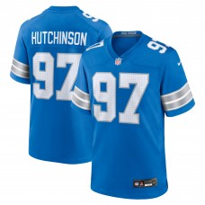 Игровая джерси Aidan Hutchinson Detroit Lions Nike Game - Blue