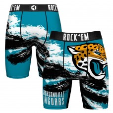 Jacksonville Jaguars Rock Em Socks Gridiron Classic Paint Boxer Briefs