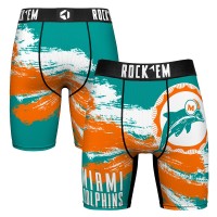 Miami Dolphins Rock Em Socks Gridiron Classic Paint Boxer Briefs