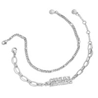Carolina Panthers Silver WEAR by Erin Andrews x Baublebar Linear Bracelet Set
