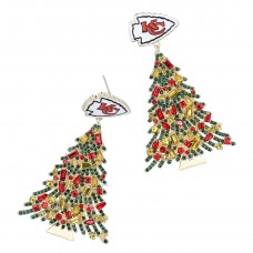 Серьги Kansas City Chiefs BaubleBar Christmas Tree Dangling