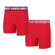 Две пары трусов Kansas City Chiefs Concepts Sport Gauge Knit