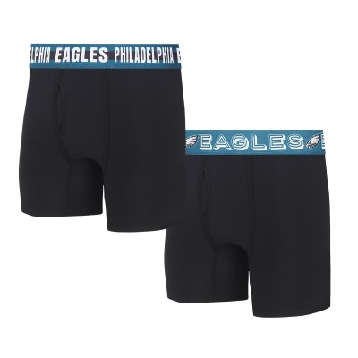 Philadelphia Eagles Concepts Sport Gauge Knit Boxer Brief Two-Pack