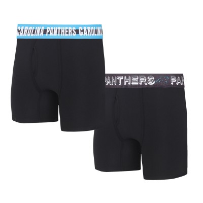 Carolina Panthers Concepts Sport Gauge Knit Boxer Brief Two-Pack