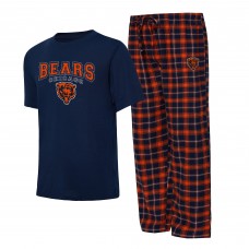 Пижамные штаны Футболка Chicago Bears Concepts Sport Arctic & Sleep Set - Navy/Orange