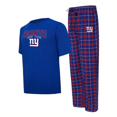 Пижамные штаны Футболка New York Giants Concepts Sport Arctic & Sleep Set - Royal/Red