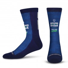 Unisex Indianapolis Colts For Bare Feet Navy Kicking the Stigma Crew Socks