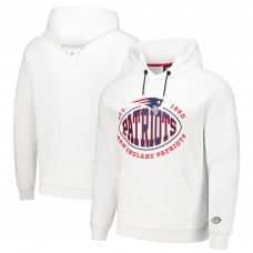 New England Patriots BOSS X NFL White Touchback Tri-Blend Pullover Hoodie