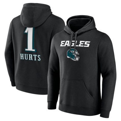 Толстовка Jalen Hurts Philadelphia Eagles Team Wordmark - Black
