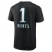 Футболка Jalen Hurts Philadelphia Eagles Team Wordmark Name & Number - Black
