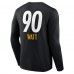 Pittsburgh Steelers T.J. Watt Black Team Wordmark Long Sleeve T-Shirt