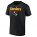 Футболка Pittsburgh Steelers T.J. Watt Black Team Wordmark Name & Number