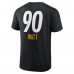 Футболка Pittsburgh Steelers T.J. Watt Black Team Wordmark Name & Number