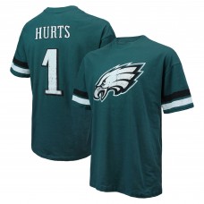 Футболка Jalen Hurts Philadelphia Eagles Majestic Threads Name & Number Oversize Fit - Green