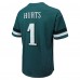 Футболка Jalen Hurts Philadelphia Eagles Majestic Threads Name & Number Oversize Fit - Green