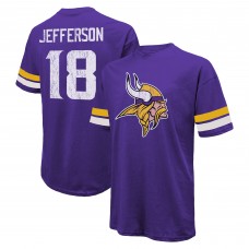 Футболка Justin Jefferson Minnesota Vikings Majestic Threads Name & Number Oversize Fit - Purple