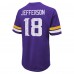 Футболка Justin Jefferson Minnesota Vikings Majestic Threads Name & Number Oversize Fit - Purple