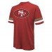 Футболка Christian McCaffrey San Francisco 49ers Majestic Threads Name & Number Oversize Fit - Scarlet