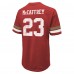 Футболка Christian McCaffrey San Francisco 49ers Majestic Threads Name & Number Oversize Fit - Scarlet
