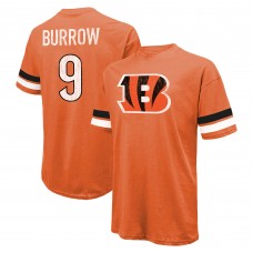 Футболка Joe Burrow Cincinnati Bengals Majestic Threads Name & Number Oversize Fit - Orange