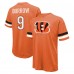 Футболка Joe Burrow Cincinnati Bengals Majestic Threads Name & Number Oversize Fit - Orange