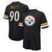 Футболка T.J. Watt Pittsburgh Steelers Majestic Threads Name & Number Oversize Fit - Black