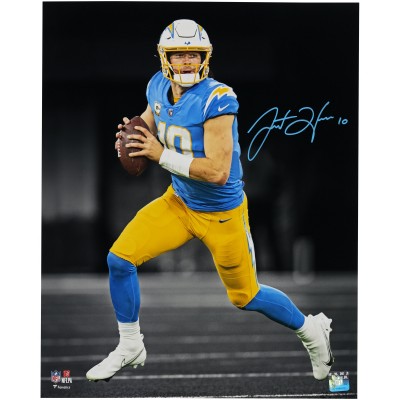 Justin Herbert Los Angeles Chargers Autographed Fanatics Authentic 16 x 20 Spotlight Photograph