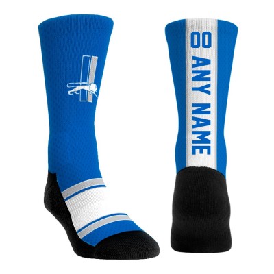 Подростковая Detroit Lions Rock Em Socks Blue Throwback Jersey Custom Crew Socks