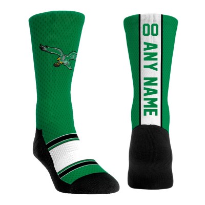 Подростковая Philadelphia Eagles Rock Em Socks Kelly Green Throwback Jersey Custom Crew Socks