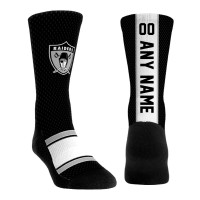 Именные носки Las Vegas Raiders Rock Em Socks Unisex Throwback - Black