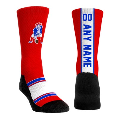 Именные носки New England Patriots Rock Em Socks Unisex Throwback Jersey - Red