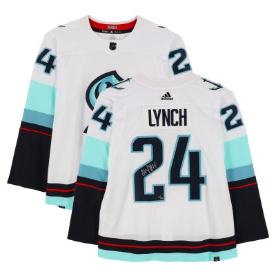 Marshawn Lynch Seattle Seahawks Autographed Fanatics Authentic White adidas Seattle Kraken Jersey - Limited Edition of 24