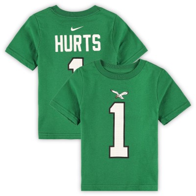 Toddler Philadelphia Eagles Jalen Hurts Nike Kelly Green Player Name & Number T-Shirt