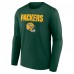 Футболка с длинным рукавом Green Bay Packers Jordan Love Green Team Wordmark Name & Number